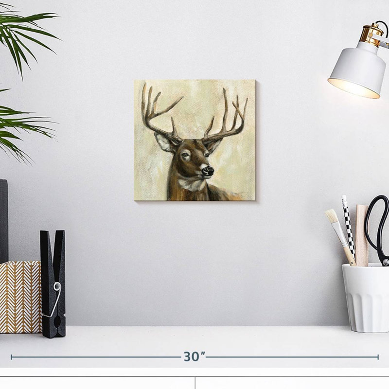 Crowle bronze cerf, H 10 po x l 10 po