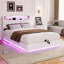 Upholstered Velvet Lift Up Storage Bed-609358650-609358645