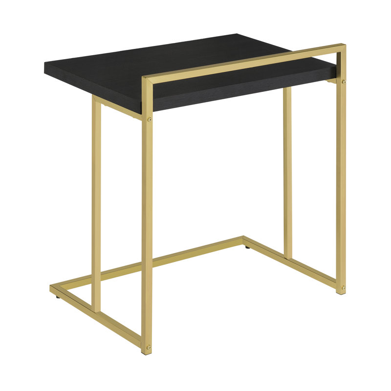 Table de bout Chandlar C Table, Or, Capuccino brun