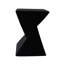 Table d'appoint noire aux formes harmonieuses, esthétique contemporaine, 31,3 cm L x 45,6 cm P, usage intérieur et extérieur, aucun assemblage requis. Table d'appoint minimaliste, surface lisse, idéale pour les petits espaces.
