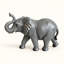 Statue d'éléphant de jardin avec trompe levée