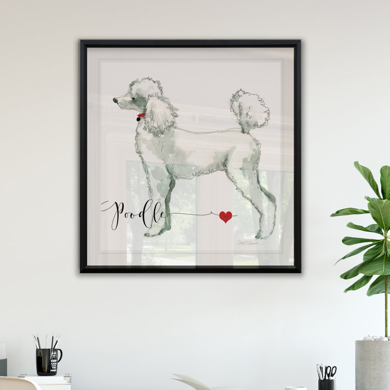 «Must Love Poodles», reproduction de cadre photo sur papier, H 22,5 po x l 22,5 po x P 1,5 po