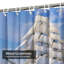 Grand rideau de douche avec 12 crochets-135857598