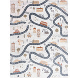 Aaliyan Machine Woven Polyester Area Rug in Beige/Blue