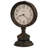 Ardie Traditional Analogue Metal Quartz Movement / Crystal Tabletop Clock in Antique Black/Antique White