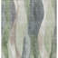 Tapis extérieur lavable abstrait vert et gris 8 'X 10' Fern