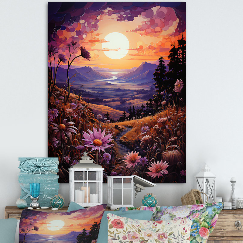 Enchanted Fields Sunflowers sur impression sur toile, H 44 po x l 34 po x P 1,5 po, Toile tendue