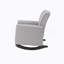 Chaise berçante en lin Denzell gris clair