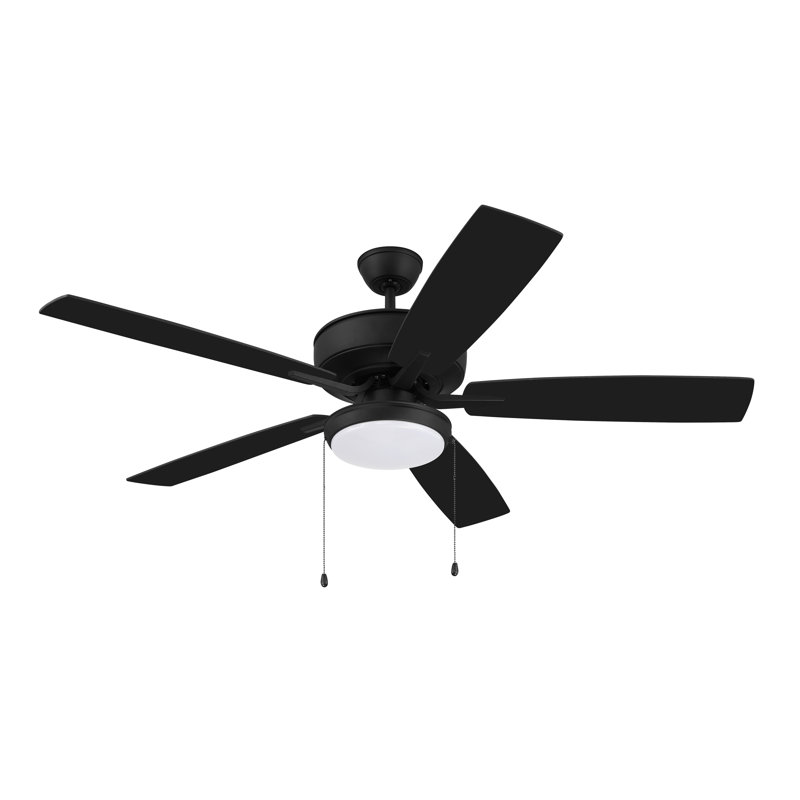 52'' Ceiling Fan with LED Lights, Black/Espresso