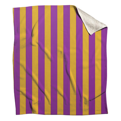 Purple Yellow Stripes Blankets