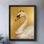 Reproduction d'art encadrée noire rétro «The Swan with a Crown»-169225712