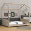 Lit en bois en forme de maison-1839565473