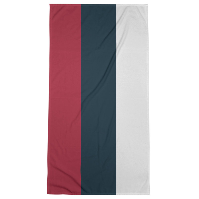 Bath Towel, Chilli/Navy Blue