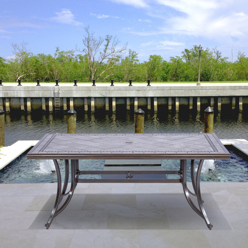Keeven Square Concrete Outdoor Dining Table