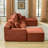 Boneless 115" Wide Modular Corduroy Sectional No Assembly-816380425