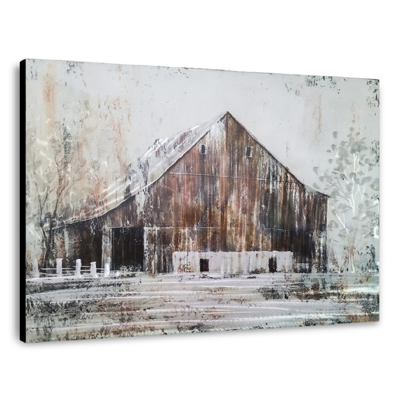Barn Farm Warehouse - Peinture sur métal sans cadre