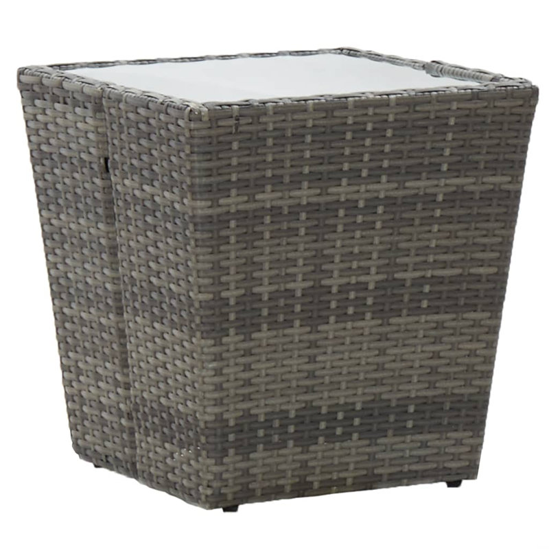 Kristophor Rattan Coffee Table, Grey