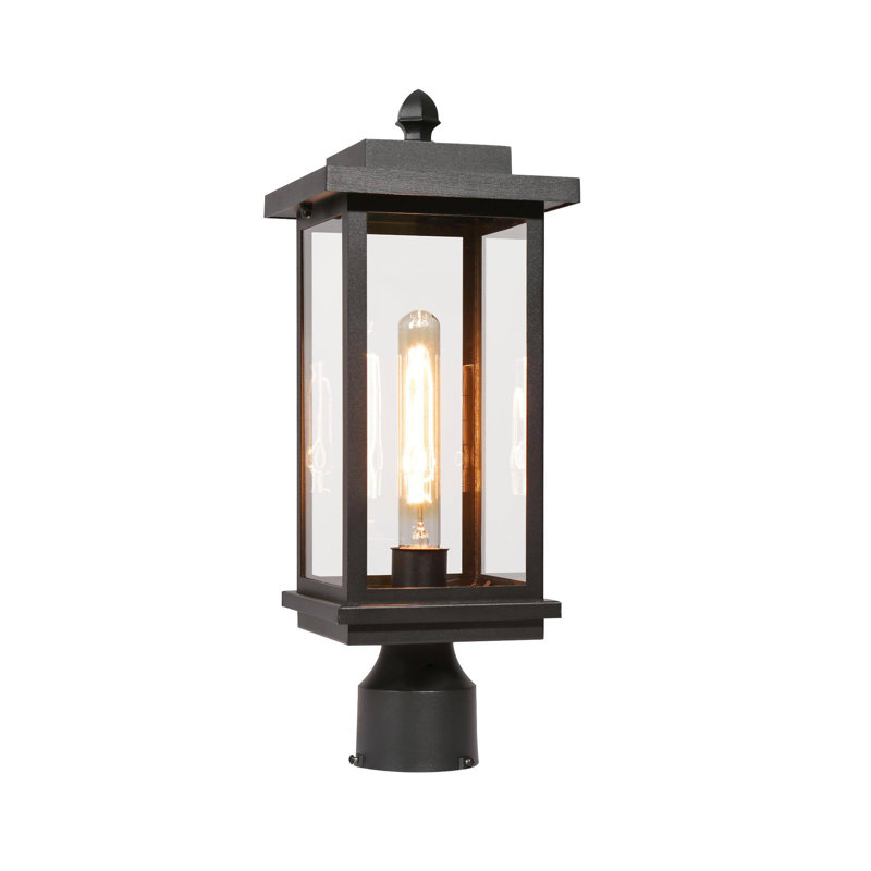 1-Light Transparent Glass Lantern Head