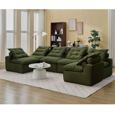 Cory Modern Corduroy Fabric Modular Sofa
