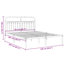 Vidaxl Bed Frame with Metal Headboard-101310396-101310387