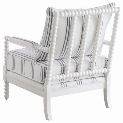 Chaise d'appoint rembourrée à rayures