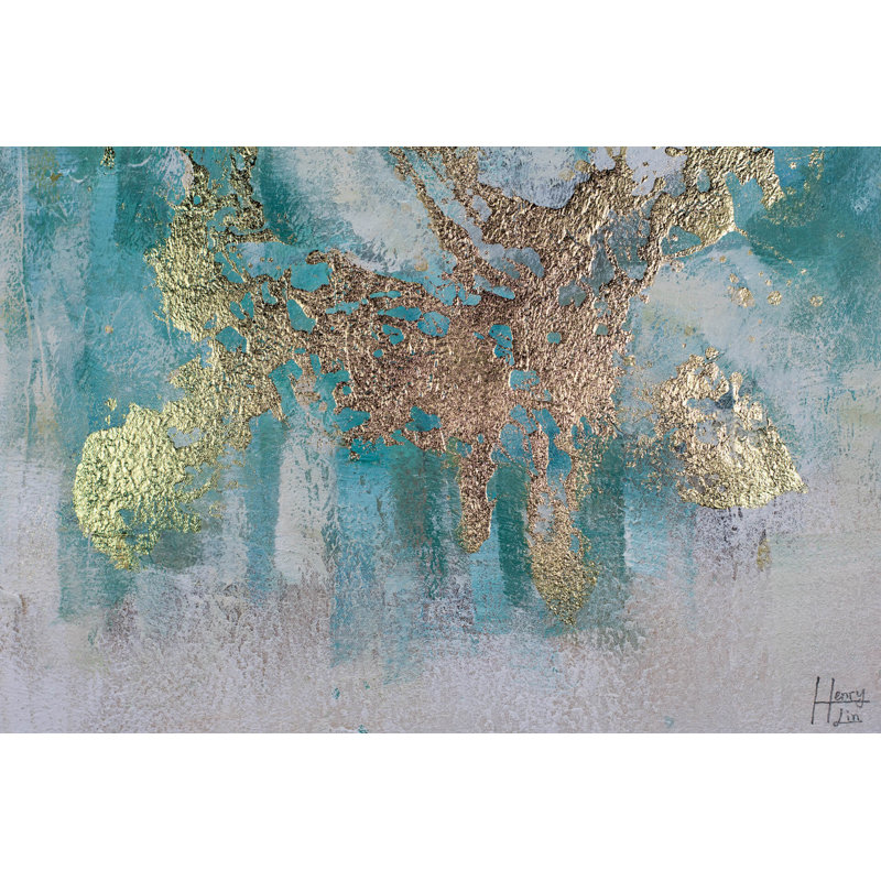 Shimmering Lake Hand -Painted Acrylic Painting