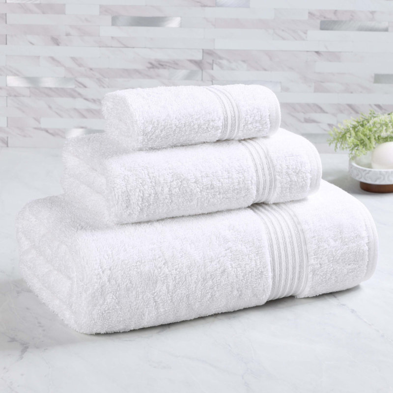 Ensemble de serviettes de bain 3 pièces Oleg Heritage, Blanc