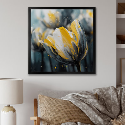 «Grey Tulip Serenity II - Tulip», reproduction d'art murale