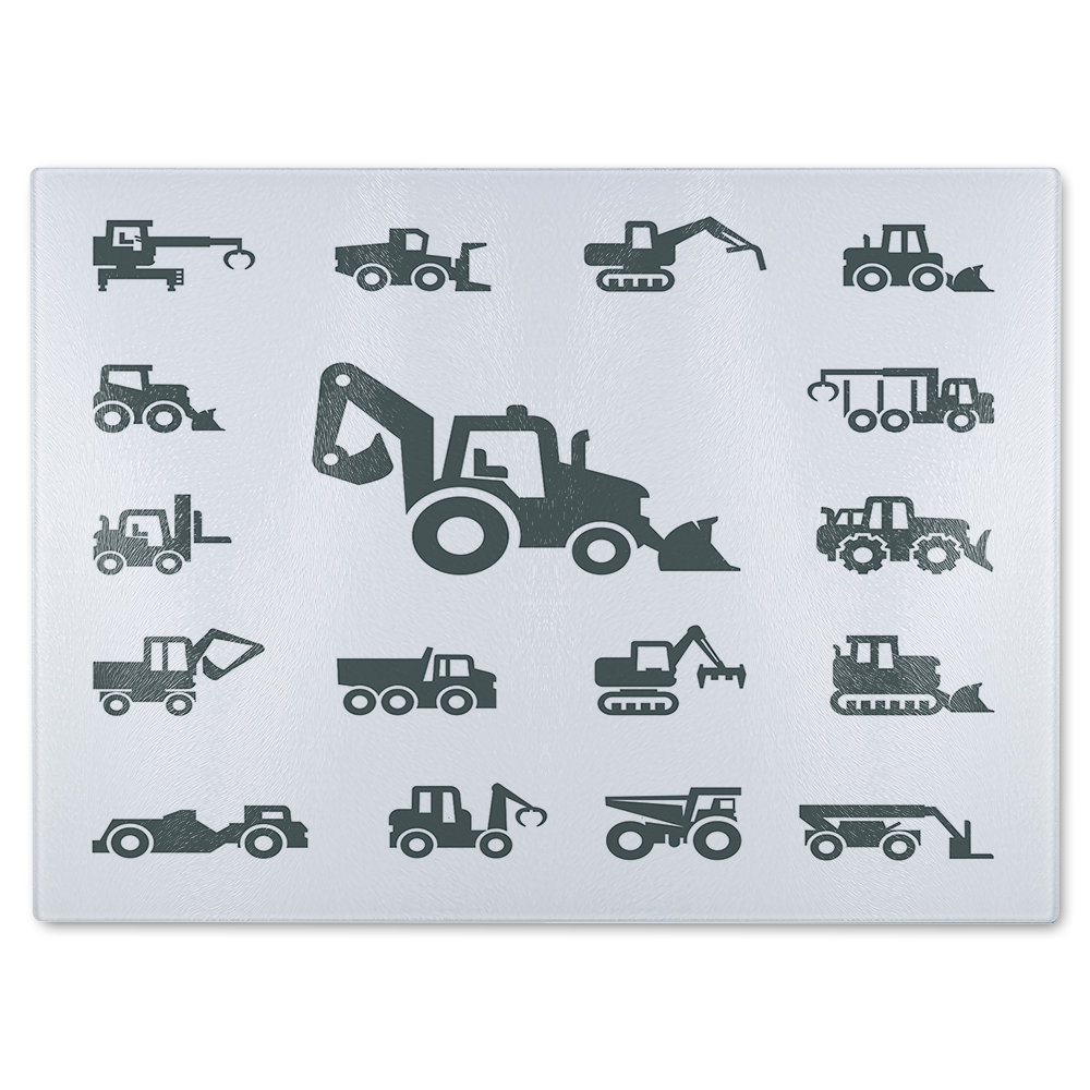 Construction equipment Designer Glass Chopping Board