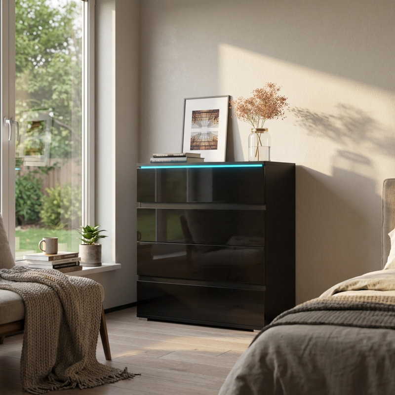 Commode noire 32 po Euphoria, Noir