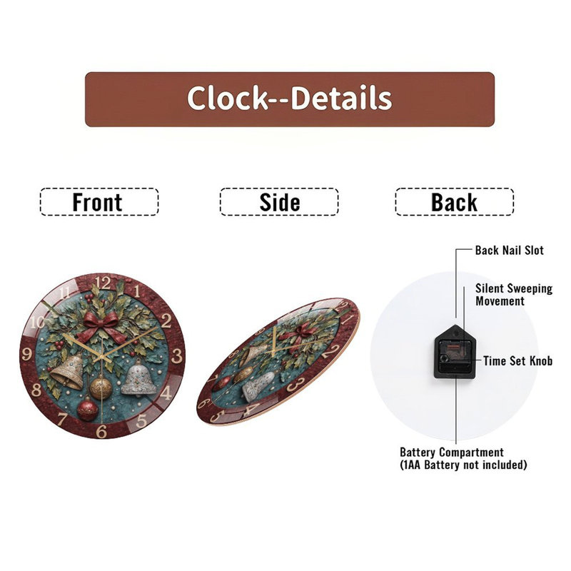 Horloge murale 12 po