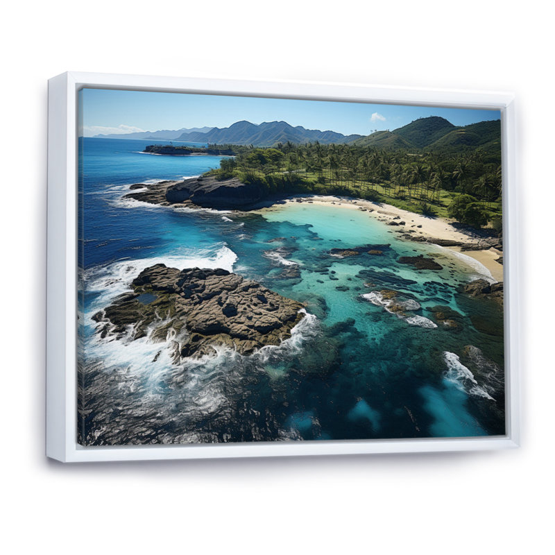 Hawaii Tropical Escape II - Hawaii Canvas Prints, H 12 po x l 20 po x P 1 po, Cadre flottant blanc