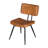 Kezmyn Tufted Leather Side Chair in Brown