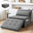 Felton 72'' Upholstered Convertible Sleeper Sofa Bed Folding Ottoman for Small Space No Assembly Required-44085611