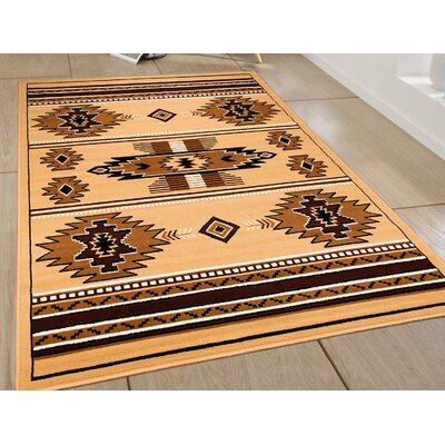 Southwestern Power Loom Brown Area Rug -  AllStar Rugs, 825203-berb-4x6