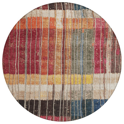 Machine Washable Indoor/Outdoor Xhevrie Beige Rug