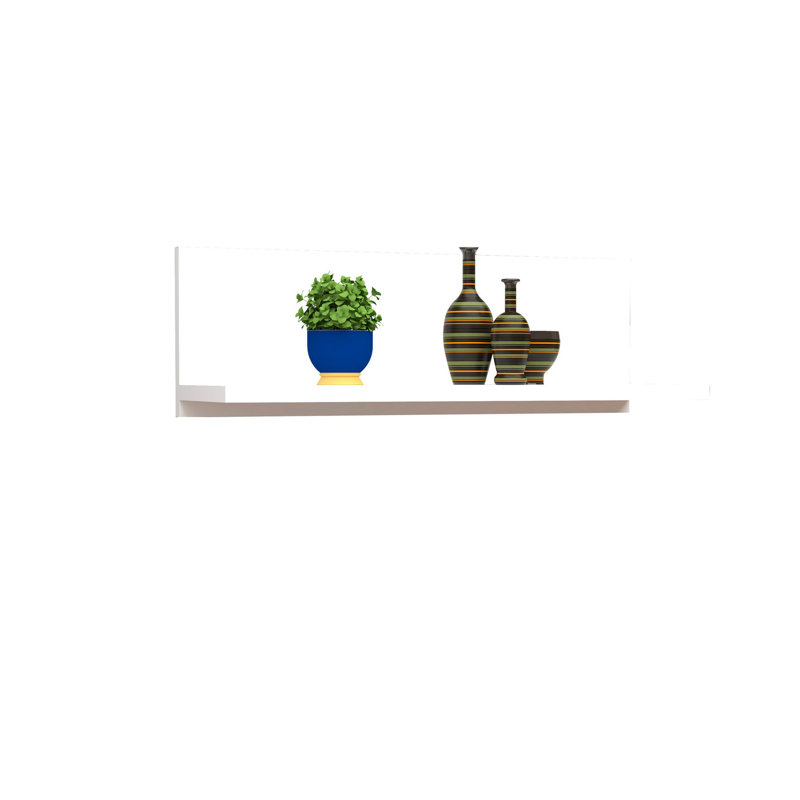 Tablette décorative avec bord vivant, Blanc