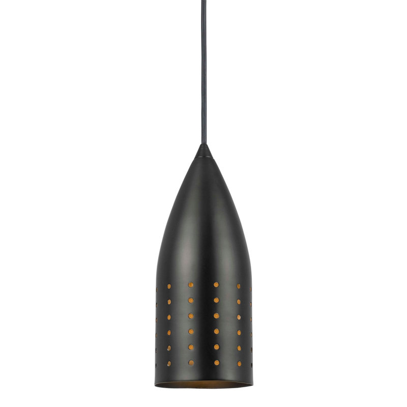 Luminaire suspendu à 1 lumière Darriane, Bronze huilé