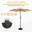 Base de parasol d'extérieur pliable robuste