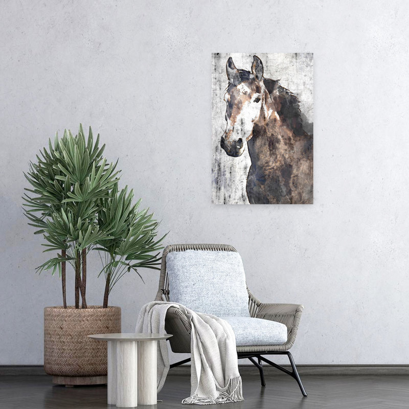 Portrait de cheval II, H 24 po x l 16 po