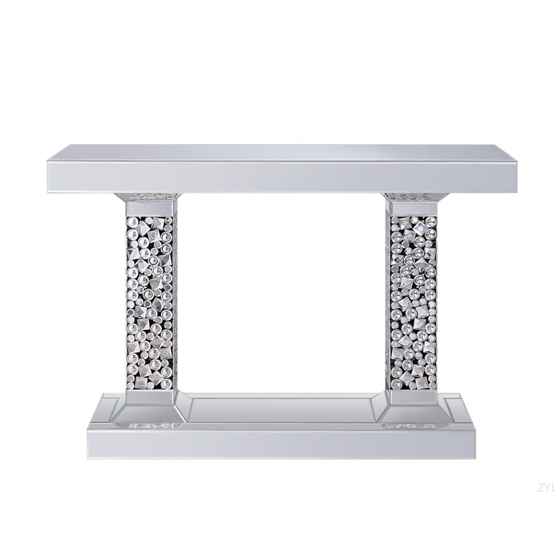 Console avec miroir et fausses pierres précieuses