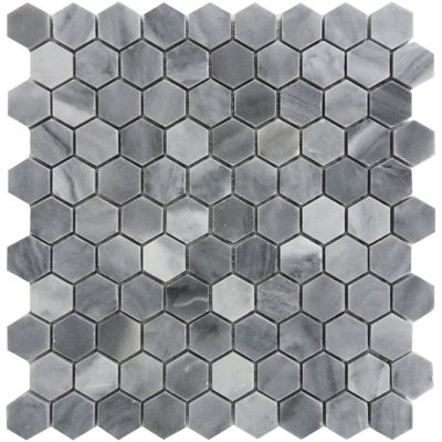 1.2" x 1.2" Marble Honeycomb Mosaic Wall & Floor Tile