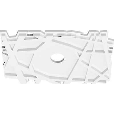 36"W x 24"H x 2"ID x 12 3/4"C x 1"P Novo Architectural Grade PVC Contemporary Ceiling Medallion