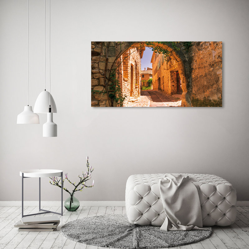 A Charming Street 1 Piece Wrapped Canvas Wall Art