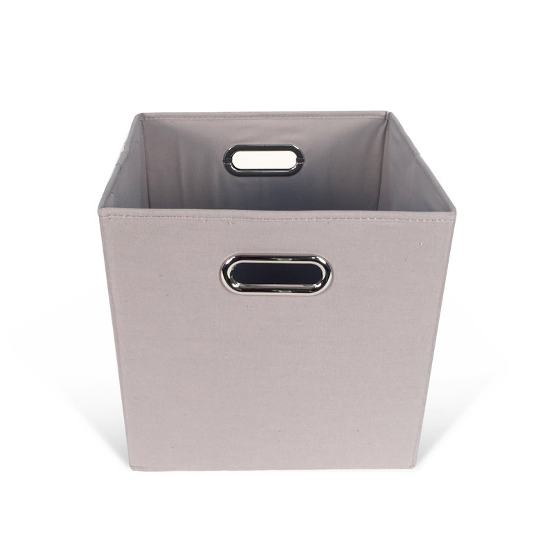 John Louis Home Canvas Cube Storage Bin, Gray