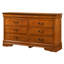 Commode en bois de chêne de style traditionnel - Bases et moulures courbées. Tiroirs à queue d'aronde anglaise.
