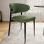 Chaises de salle à manger rembourrées en métal vert-473304698
