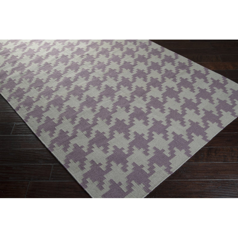 Araliya Wool Houndstooth Indoor Rug, Rectangle 2' x 3'