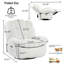 Fauteuil inclinable pivotant zéro gravité avec massage et chaleur - Ensemble de 2 chaises berçantes pivotantes surdimensionnées pour adultes (ensemble de 2)-1472318492