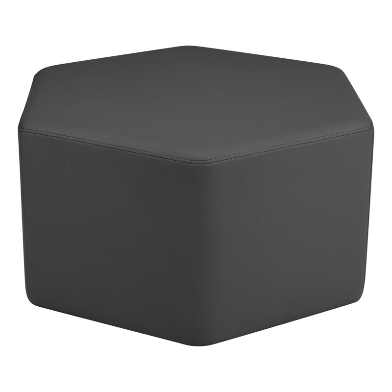 Tabouret hexagonal structuré de Learniture, Noir